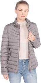 img 2 attached to KIRAKIRABOOM Lightweight Stand Up Jackets Center Front Women's Clothing in Coats, Jackets & Vests