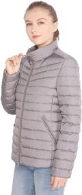 img 1 attached to KIRAKIRABOOM Lightweight Stand Up Jackets Center Front Women's Clothing in Coats, Jackets & Vests