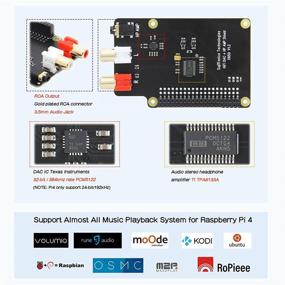 img 3 attached to 🎧Набор аудиоплеера Geekworm DACPi Ultra-Thin с корпусом из алюминиевого сплава в стиле NUC, DAC X950 PCM5122 и пассивным теплоотводом встроенным в Raspberry Pi 4B Model