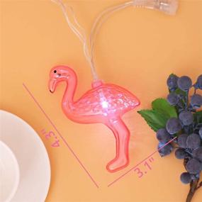 img 3 attached to 🦩 Flamingo String Lights - 3m/9.84ft 20 LED Tropical Flamingo Lights for Indoor & Outdoor Use - Battery Operated Fairy Lights for Summer, Birthday, Christmas Tree, Patio, Home Decor