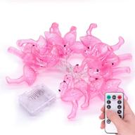 🦩 flamingo string lights - 3m/9.84ft 20 led tropical flamingo lights for indoor & outdoor use - battery operated fairy lights for summer, birthday, christmas tree, patio, home decor логотип