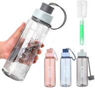 💧 cille 40oz tritan water bottle with straw & time marker: reusable and bpa-free hydration solution for sports and fitness (grey) logo