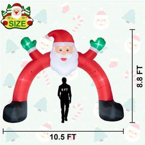 img 3 attached to Poptrend 10 FT Santa Arch: Inflatable Christmas Decorations with LED Lights!