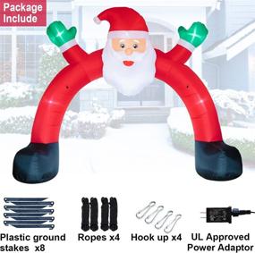 img 2 attached to Poptrend 10 FT Santa Arch: Inflatable Christmas Decorations with LED Lights!