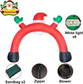 img 1 attached to Poptrend 10 FT Santa Arch: Inflatable Christmas Decorations with LED Lights!