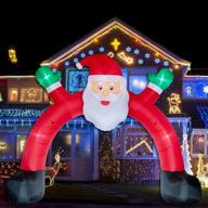 poptrend 10 ft santa arch: inflatable christmas decorations with led lights! logo