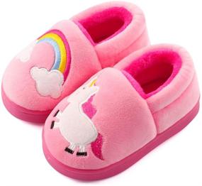 img 4 attached to 🚀 Adorable Cartoon Rocket Slippers for Toddler Boys' Comfort at Home