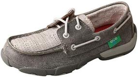 img 4 attached to 🐆 Distressed Leopard Girls' Twisted Driving Moccasins Shoes