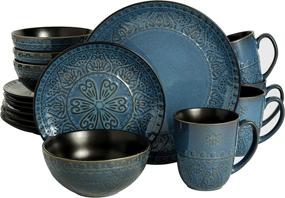 img 4 attached to Gibson Elite Milanto Dinnerware Set: A Sophisticated and Elegant Tabletop Must-Have