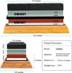 img 2 attached to Enhance Your Blade's Edge with CWINDY Sharpening Whetstones - Includes Flatting for Optimal Results