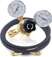 rx weld argon co2 gas welding regulator with gauges, cutting regulator cga580 and 6.6ft gas hose logo