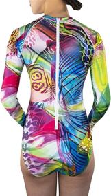 img 1 attached to ALLEZ Printed Swimsuit Swimwear Multicolored Women's Clothing in Swimsuits & Cover Ups