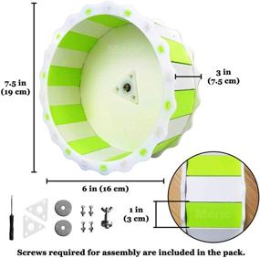 img 1 attached to 🐹 Silent Spinner Wheel by Meric for Dwarf Hamsters and Mice - Space-saving, Low Maintenance, Easy Installation, Provides Silent and Comfortable Exercise, Ensures Restful Nights