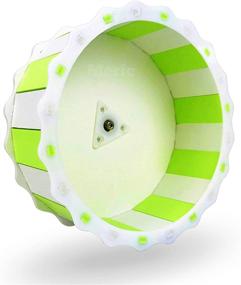 img 2 attached to 🐹 Silent Spinner Wheel by Meric for Dwarf Hamsters and Mice - Space-saving, Low Maintenance, Easy Installation, Provides Silent and Comfortable Exercise, Ensures Restful Nights