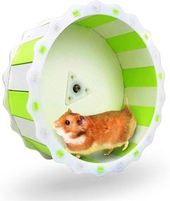 img 3 attached to 🐹 Silent Spinner Wheel by Meric for Dwarf Hamsters and Mice - Space-saving, Low Maintenance, Easy Installation, Provides Silent and Comfortable Exercise, Ensures Restful Nights