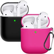 compatible with airpods case cover silicone protective skin for airpods case 2&amp logo