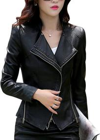 img 4 attached to 🧥 Tanming Women's Leather Jacket - Versatile Clothing for Women with Coats, Jackets & Vests Options