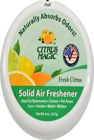 img 2 attached to 🍊 Citrus Magic Solid Odor Absorber - Citrus Scented Shelf Tray with Solid Citrus Footed