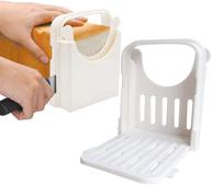 🍞 fastwolf adjustable bread slicer - homemade bread cutting guide with 5 slice thicknesses, foldable toast slicer bagel loaf slicer, sandwich maker and toast slicing machine logo