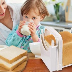 img 2 attached to 🍞 Fastwolf Adjustable Bread Slicer - Homemade Bread Cutting Guide with 5 Slice Thicknesses, Foldable Toast Slicer Bagel Loaf Slicer, Sandwich Maker and Toast Slicing Machine