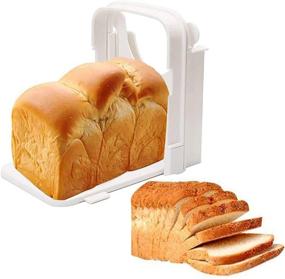 img 3 attached to 🍞 Fastwolf Adjustable Bread Slicer - Homemade Bread Cutting Guide with 5 Slice Thicknesses, Foldable Toast Slicer Bagel Loaf Slicer, Sandwich Maker and Toast Slicing Machine