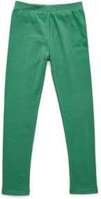 img 1 attached to DinoDee Girls Cotton Leggings: Ankle Length Pants (5-12 Years) in Vibrant Colors