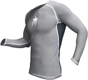 img 3 attached to Optimized Meister Rush Long-Sleeve Rash Guard: Ideal for MMA, BJJ &amp; Surfing