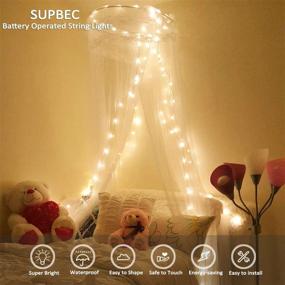 img 4 attached to 🔆 SUPBEC 6 Pcs Battery Operated Fairy String Lights: Brighten Your Space with 10ft/3m 30 Mini LED Bulbs, Ideal for Gifts, Weddings, Parties, Bedrooms, and Christmas Décor - Warm White