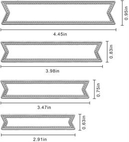 img 3 attached to 🔪 Металлические четыре тонких косынки для вырезания с четырьмя этикетками и лентой - набор эмбоссинговых шаблонов для изготовления открыток, скрапбукинга и декорирования бумажных альбомов.