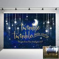 🌟 mehofoto twinkle twinkle little star backdrop - sparkling moon and star galaxy space photography background, 7x5ft glitter starry birthday baby shower backdrop for party studio props logo