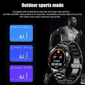 img 2 attached to Fitness Watches Pressure Pedometer Stainless Wearable Technology