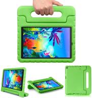 📱 bolete case for lg g pad 5 10.1 inch: kids tablet case lg - green, eva foam cover with handle stand, shock proof, lightweight, washable (model lm-t600/lm-t605) logo