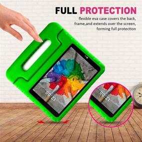 img 1 attached to 📱 Bolete Case for LG G Pad 5 10.1 Inch: Kids Tablet Case LG - Green, EVA Foam Cover with Handle Stand, Shock Proof, Lightweight, Washable (Model LM-T600/LM-T605)