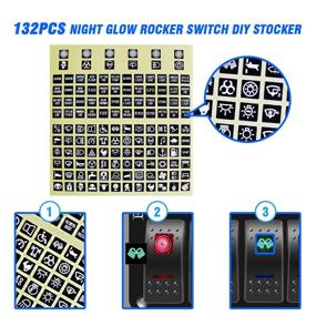img 1 attached to ⚓️ FXC Waterproof Marine Boat Rocker Switch Panel 6 Gang: Dual USB, Cigarette Lighter, LED Voltmeter - Overload Protection for Car, RV, Truck (6 Gang Red LED)