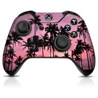 xbox one officially licensed controller gear skin - palm trees pink - enhance your controller's style logo