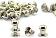 🔩 30 pack silver round head button stud slotted screws - lq industrial 8x10x10mm chicago screws nail rivet for diy leather craft logo