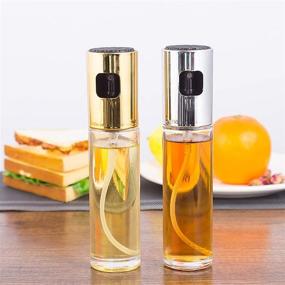 img 3 attached to 100ml Stainless Steel Oil Sprayer Set for Cooking and Grilling - 2 Pack, Dispenser Bottle for Roasting, BBQ, Salad, with PP Brush and Oil Funnel