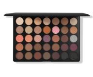 🎨 morphe pro 35 color eyeshadow palette warm 35w - professional matte powder makeup palette with rich pigmentation logo