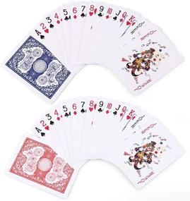 img 3 attached to 🎰 LotFancy Poker Playing Cards, Standard Index, 12 Decks (6 Red, 6 Blue), Ideal for Blackjack, Euchre, Canasta, Casino-Grade