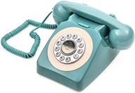 📞 callany retro telephone: classic 80's landline phone for home/hotel - fresh blue logo