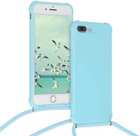 img 1 attached to 🔵 Light Blue Crossbody Case for Apple iPhone 7 Plus / 8 Plus - Stylish and Protective Phone Holder with Neck Strap from kwmobile