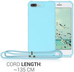 img 2 attached to 🔵 Light Blue Crossbody Case for Apple iPhone 7 Plus / 8 Plus - Stylish and Protective Phone Holder with Neck Strap from kwmobile