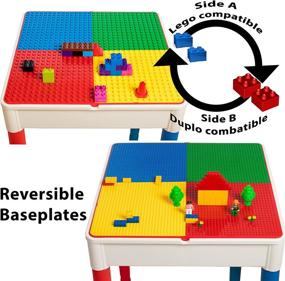 img 3 attached to 3 in 1 Smart Activity Table and Chair Set - Craft, Construct, and Play with Building Blocks - Includes Storage Area