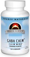 оптимизируйте ваше настроение с source naturals serene science gaba calm - быстродействующие апельсиновые леденцы, способствующие спокойствию и расслабленному состоянию - 120 быстрорасщепляющихся таблеток. логотип