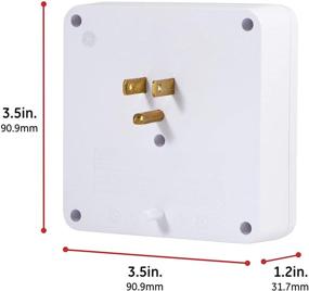 img 4 attached to 🔌 GE 6-Outlet Extender Surge Protector: Tamper-Resistant Safety Outlets with Automatic Shutdown Technology - 440 Joules, Ideal for Holiday Lighting/Decorations - 3-Prong, White (37155)