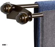 🛁 tonial double towel bar: wall-mounted hand and bath towel holder, bronze finish, total length 28 inch logo
