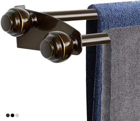 img 4 attached to 🛁 TONIAL Double Towel Bar: Wall-Mounted Hand and Bath Towel Holder, Bronze Finish, Total Length 28 Inch