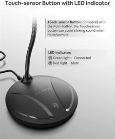 img 2 attached to 🎙️ JOUNIVO PC/Laptop USB Microphone - LED Indicator, 360 Degree Gooseneck Design, Mute Button - Ideal for Streaming, Recording, Podcasting, YouTube, Dictation, JV610