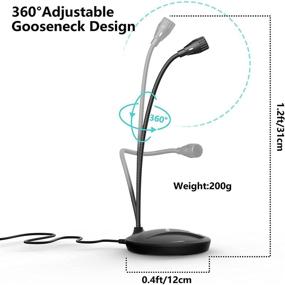 img 3 attached to 🎙️ JOUNIVO PC/Laptop USB Microphone - LED Indicator, 360 Degree Gooseneck Design, Mute Button - Ideal for Streaming, Recording, Podcasting, YouTube, Dictation, JV610