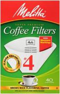 ☕ 40 ct melitta #4 super premium cone coffee filters - white logo